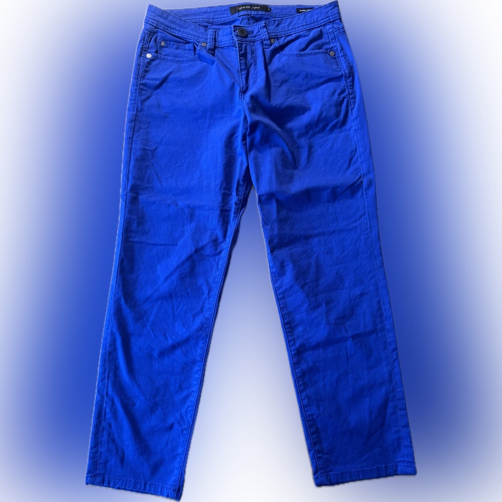 Calvin Klein Jeans Electric Blue Skinny Crop